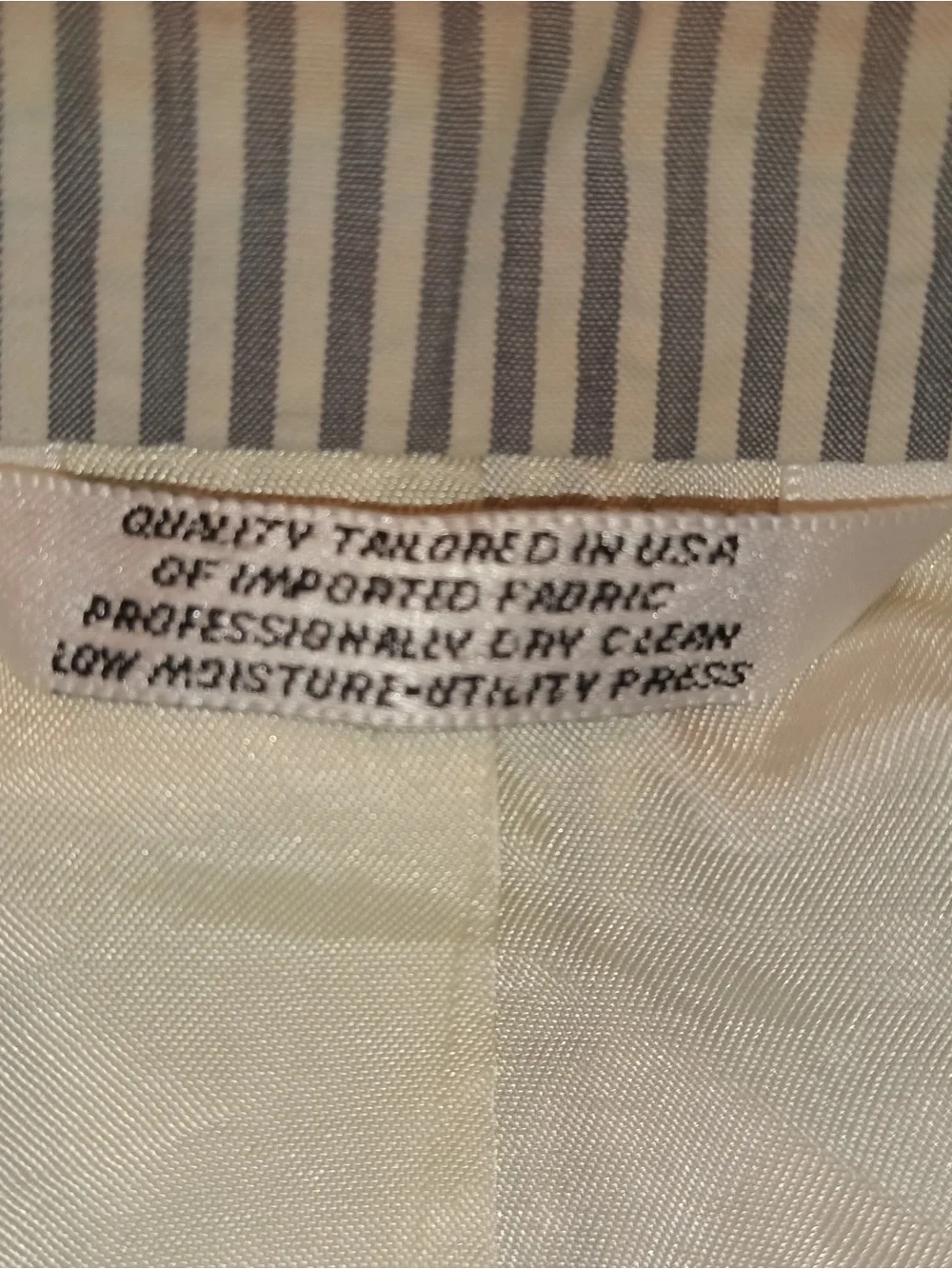 Classic Men's Seersucker Blazer in Cream & Navy Stripe, cotton